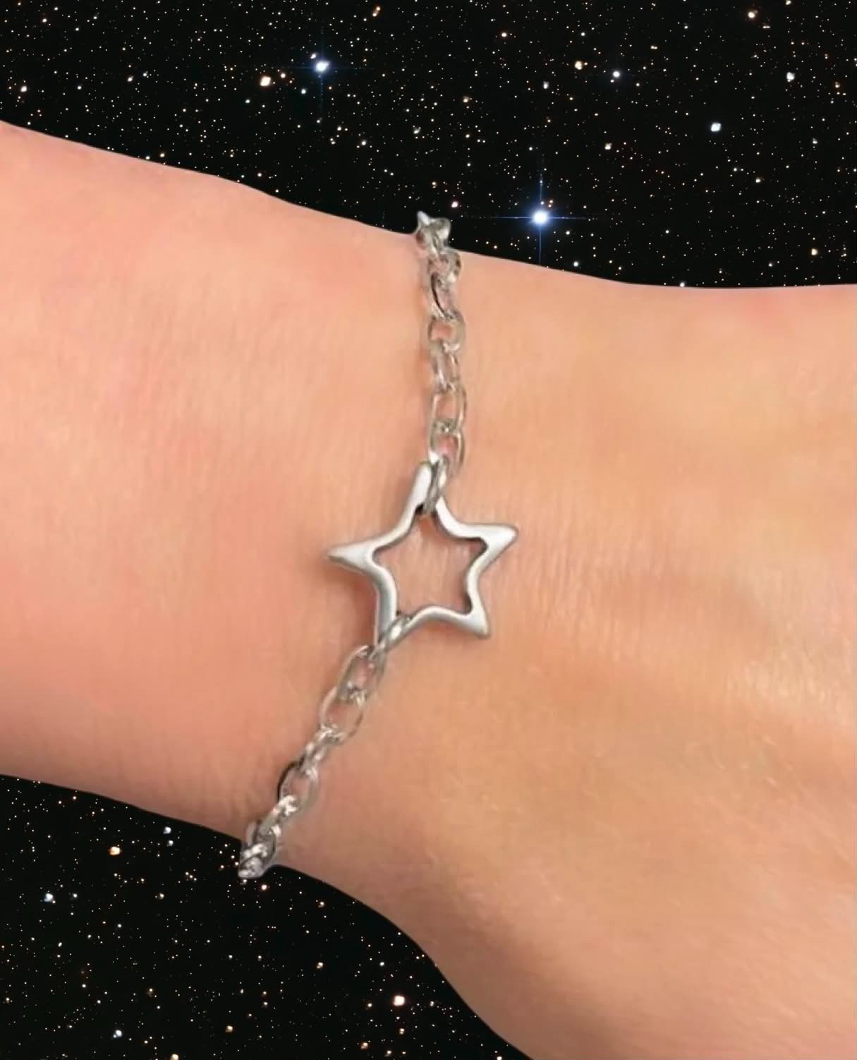 Stainless Steel STAR Charm Bracelet No Tarnish Silver Chain New – USA Seller