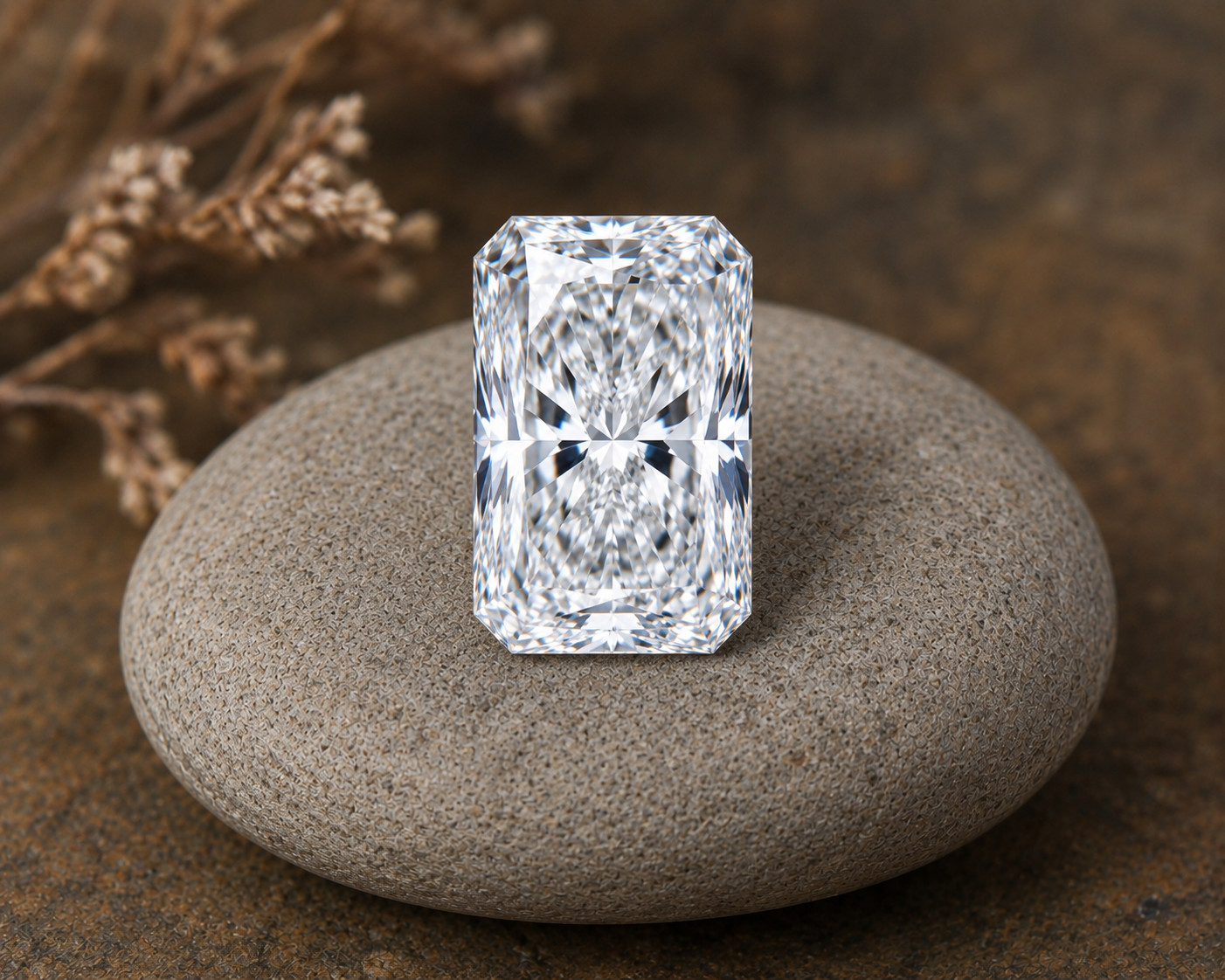 Lab Grown 5 CT Fancy White VVS1 Diamond 10×12 mm Radiant Cut Premium Quality 1Pc