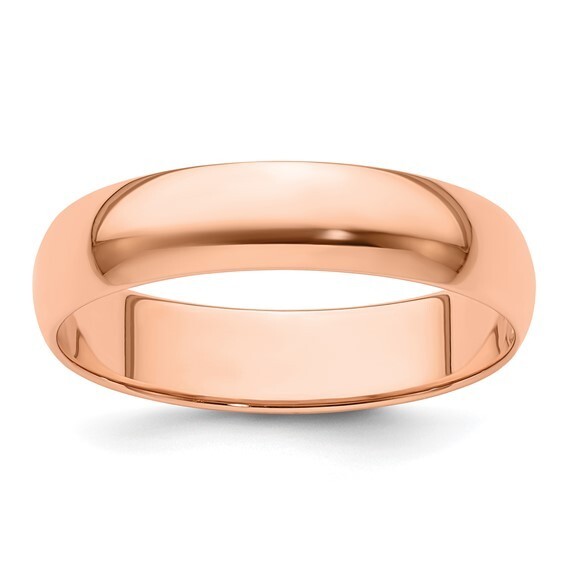 10K Solid Rose Gold 2mm 3mm 4mm 5mm 6mm 8m Men’s Women’s Wedding Band Ring
