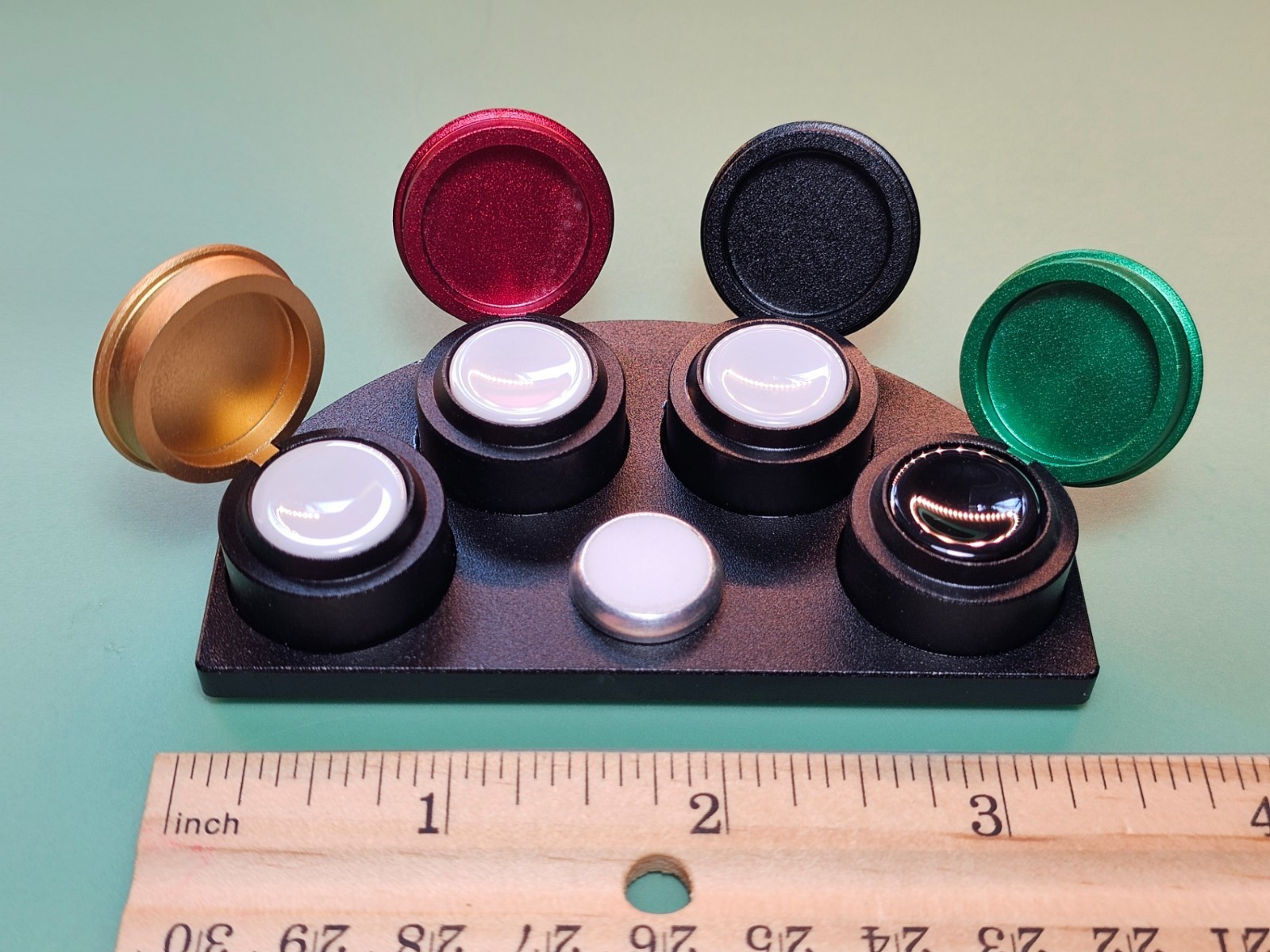 Moebius Repackaged Watch Oils 0.2ml, Bergeon Oiler, 4 Pot Oil Stand ceramic cups