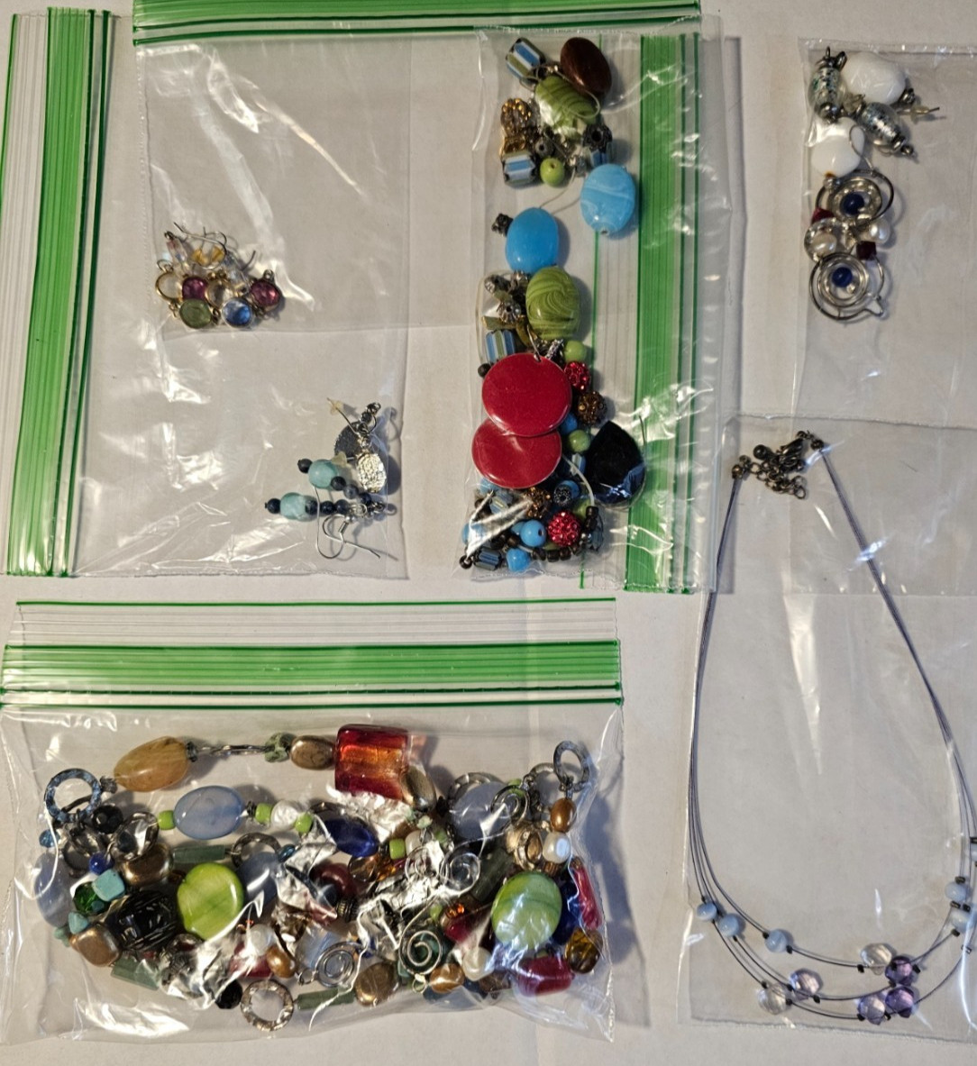Earrings necklace jewelry fashion multicolor beads stones gems