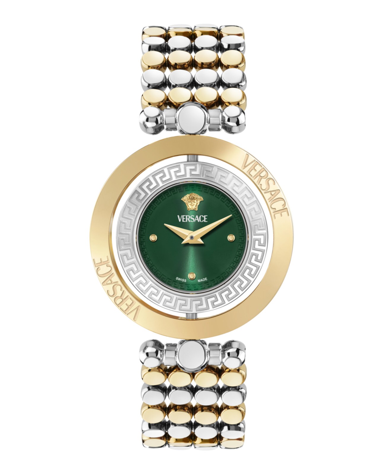Versace Eon Jewel Women’s Watch, Swiss Made Luxury Designer Watch with Green