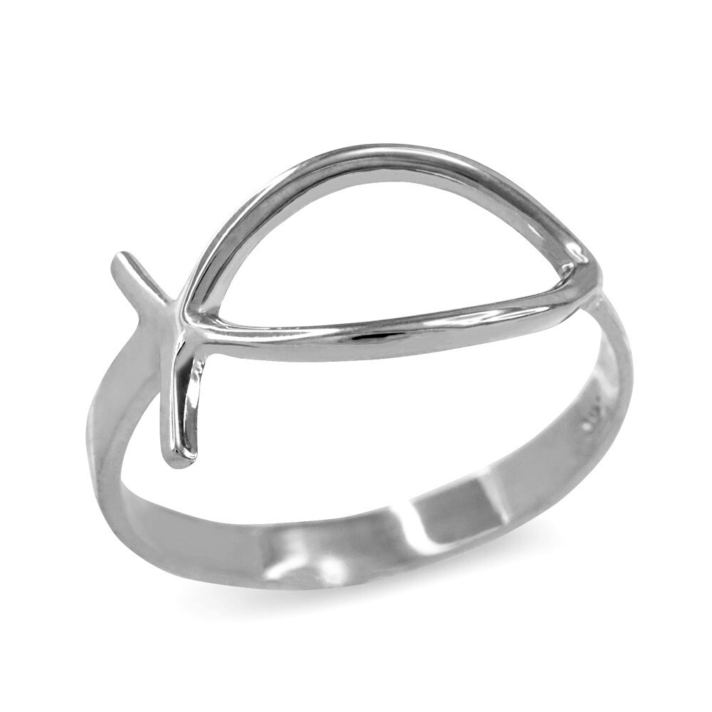 Gold Christian Ichthus Ring (Available in Yellow/Rose/White Gold)