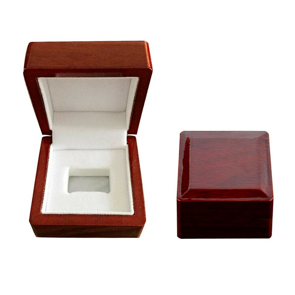 Single Hole Championship Ring Display Collection Case Wood Box Storage 4PACK US
