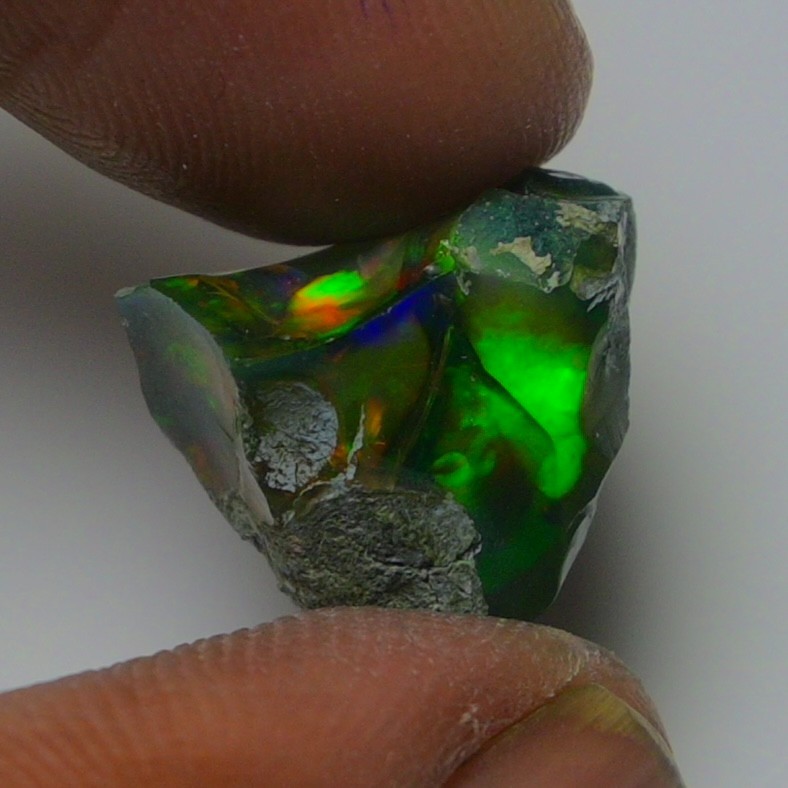 Blue Opal Rough 6.80 Carats, Smoked Ethiopian Welo Opal Rough, Fire Opal Raw