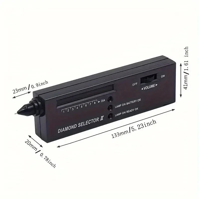 Diamond Tester Portable Gem Selector Gemstone Jeweler Tool Testing Kit Pen