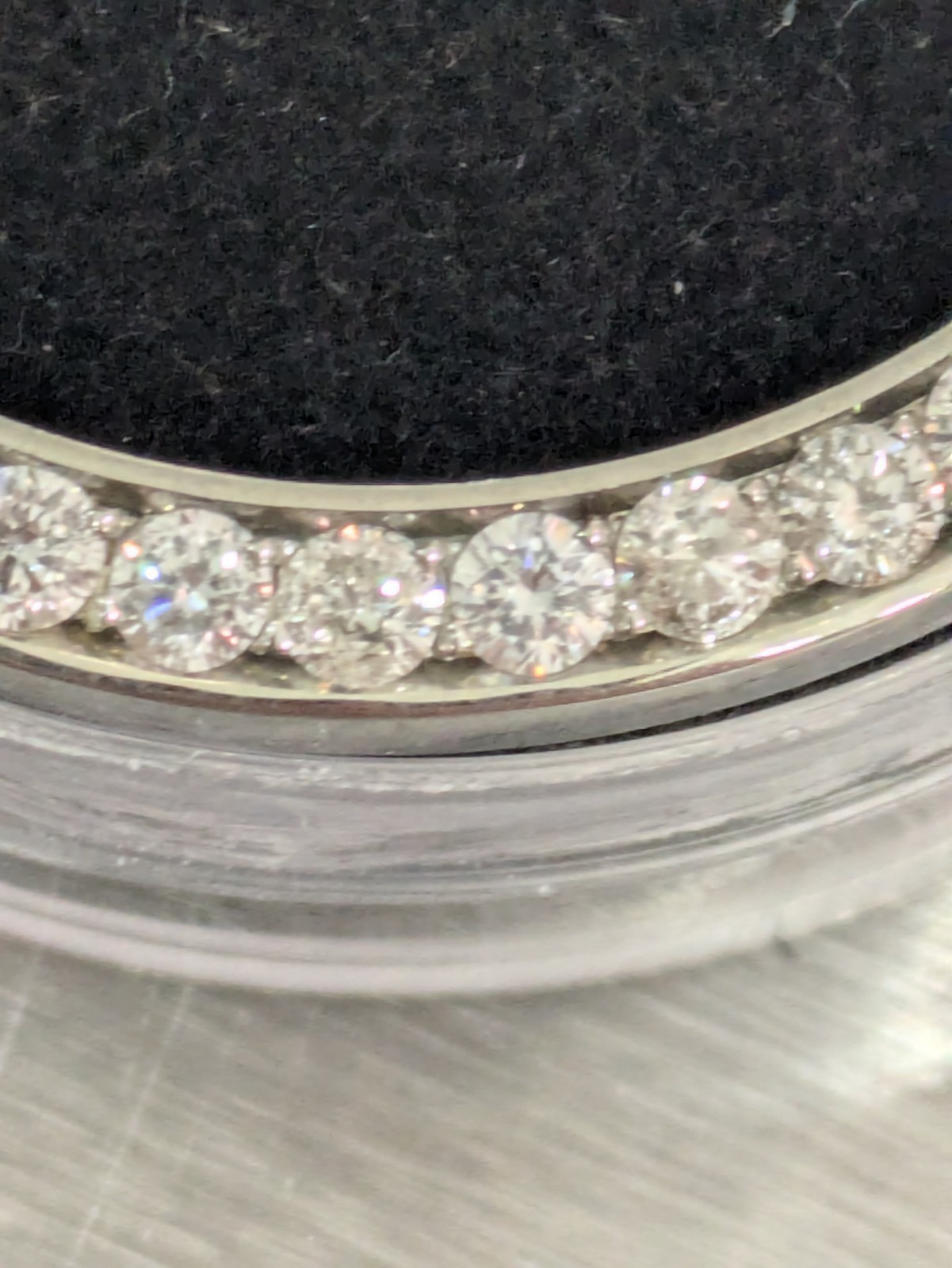 LAB GROWN DIAMOND BEZEL Mid size Stainless Steel For Rolex 31 mm 1.15 Cts