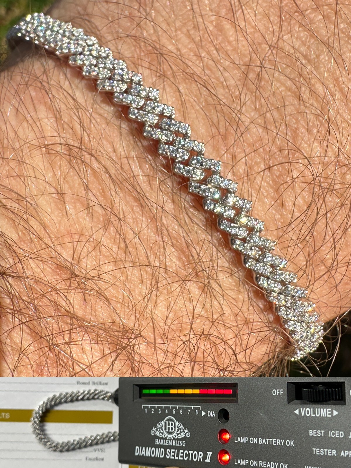 MOISSANITE Real Mini 5mm Micro Miami Cuban Link Prong Bracelet Iced 925 Silver