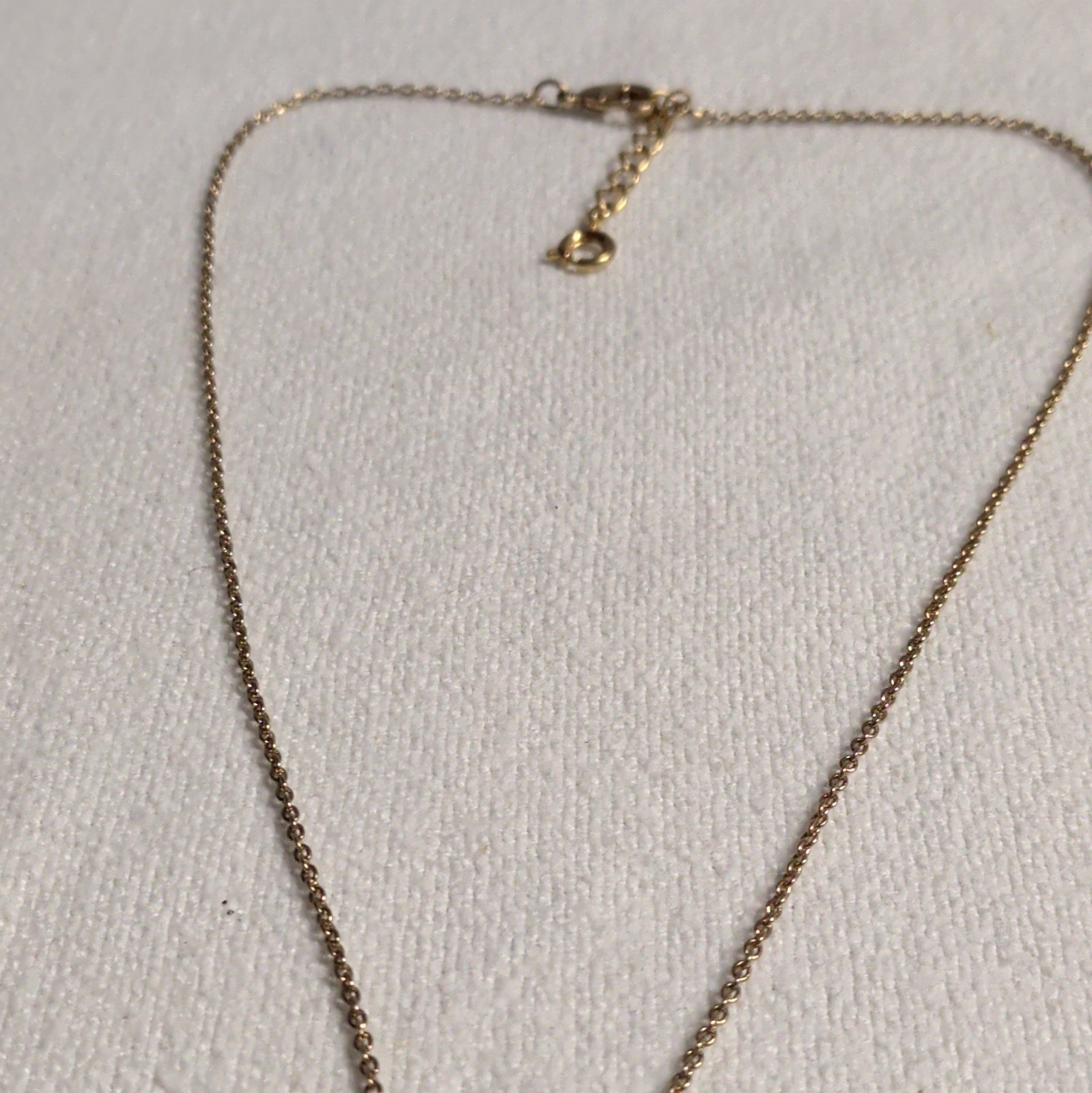 Gold Tone Metal Cable Chain Necklace Adjustable Lobster Clasp Extender