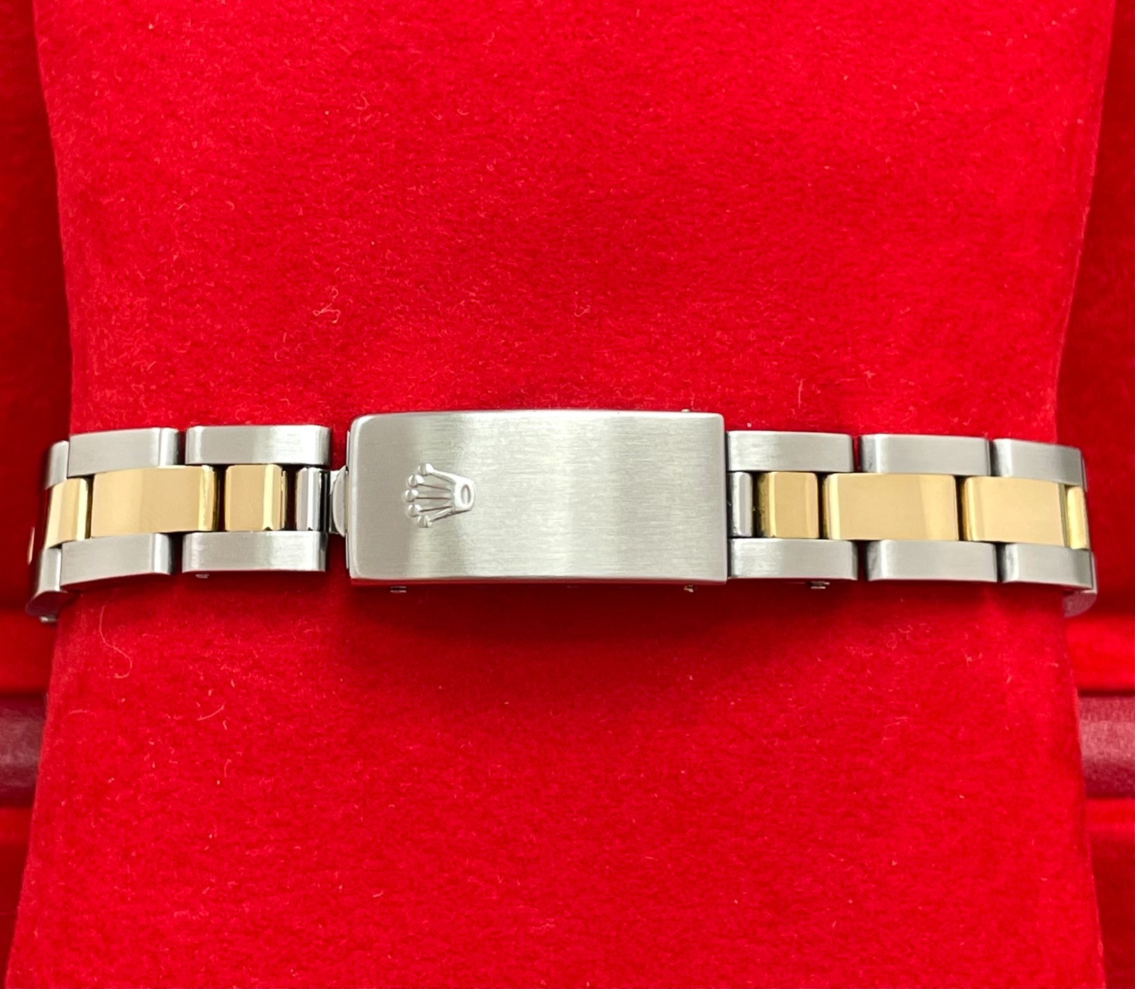 ROLEX DATEJUST 69173 TWO TONE SILVER ROMAN DIAL 26MM NO HOLES WITH BOX 1997-1998