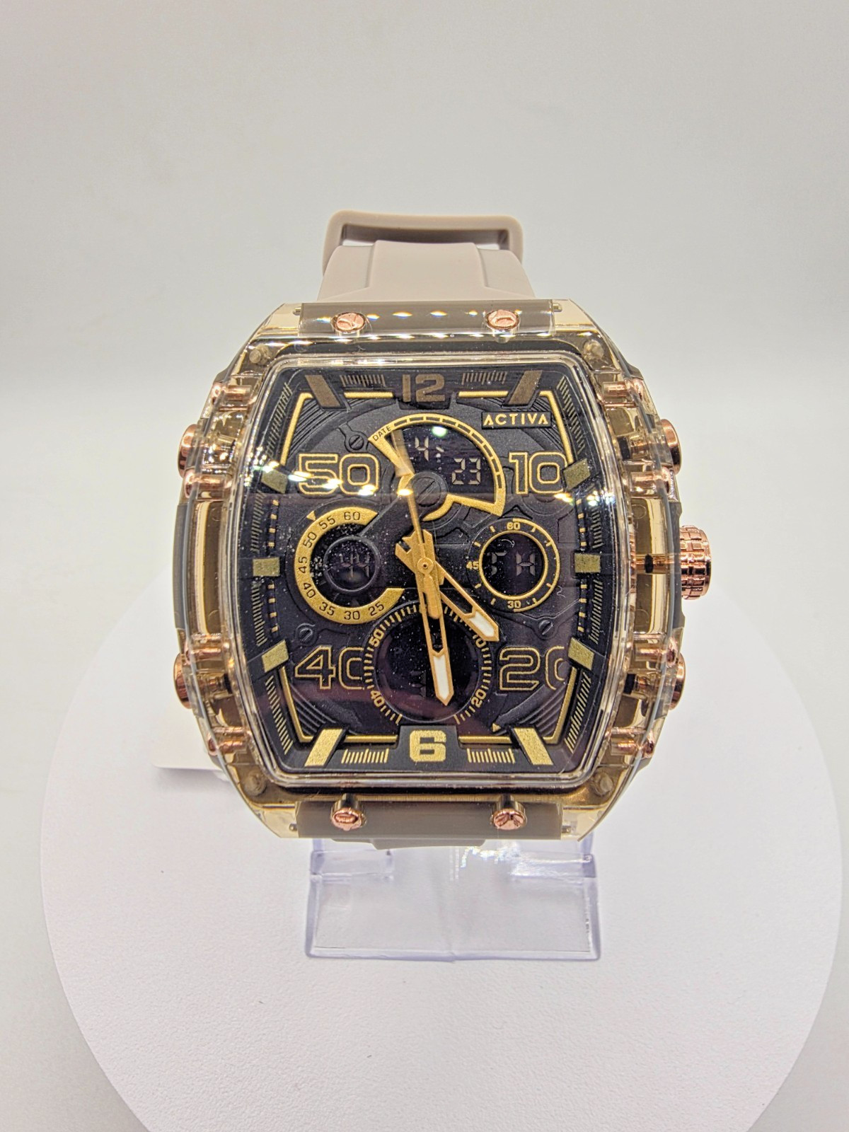 Activa X Invicta Digital Essentials Men’s Watch – 45mm. Apricot (ACW8109-007)