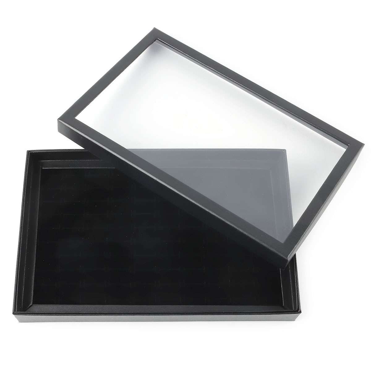 2 Pack 100 Slots Jewelry Ring Display Organizer Tray Holder Storage Boxes Case