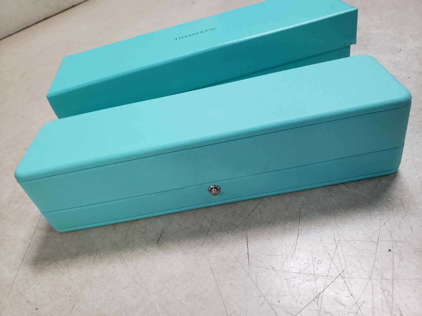 Tiffany & Co. Engagement Blue Leather Bracelet Empty Box Case