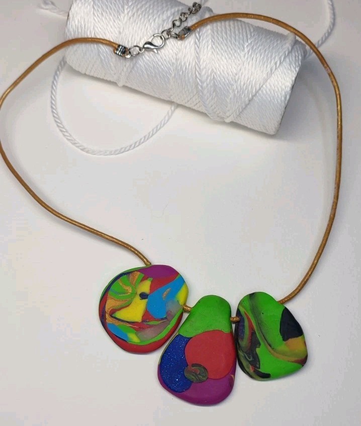 Mixed Color Chain Charm Pentant Necklace