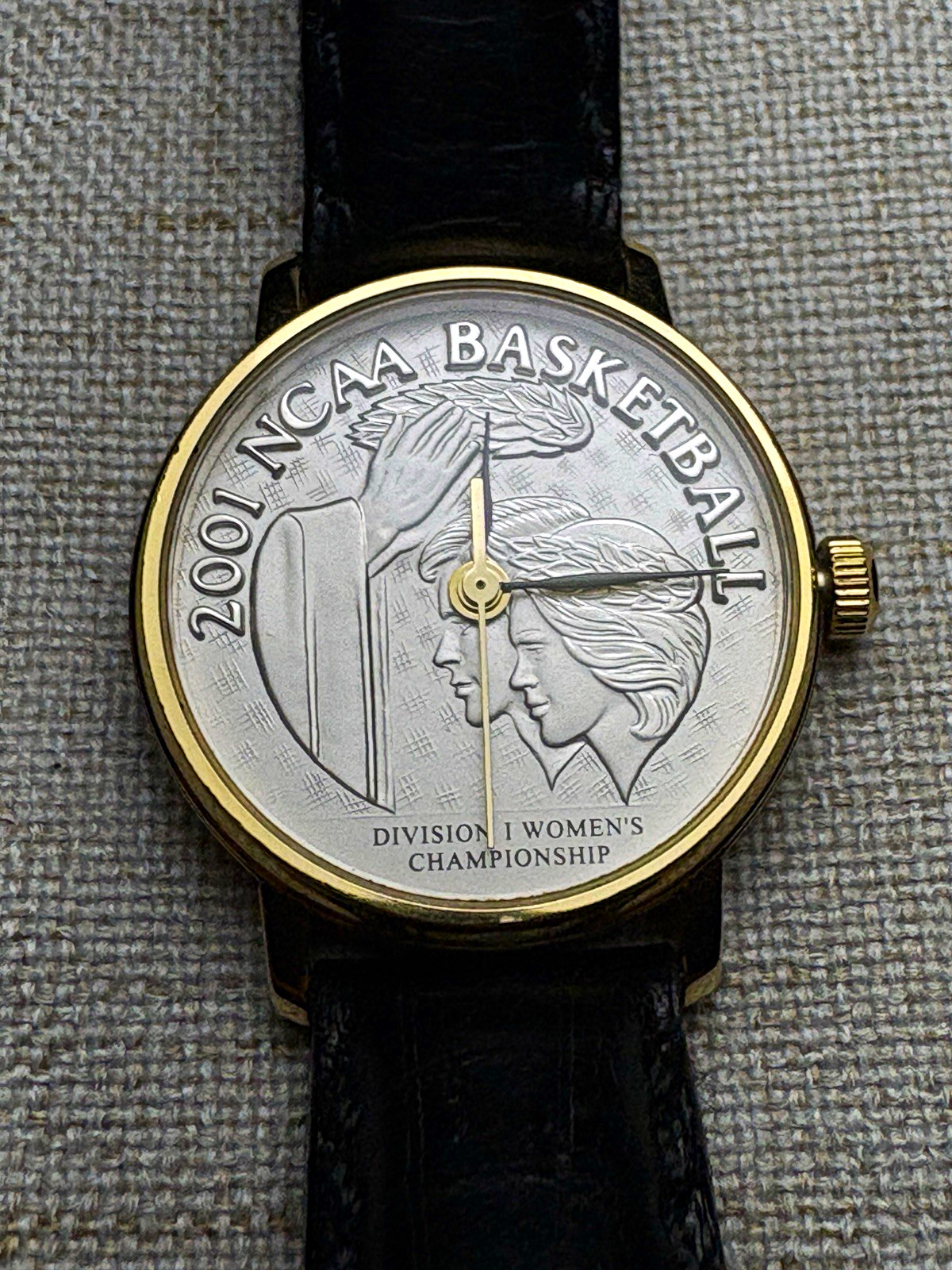 Swiss Made Quartz 2001 NCAA Women’s Championship Analog Watch Gold/Black
