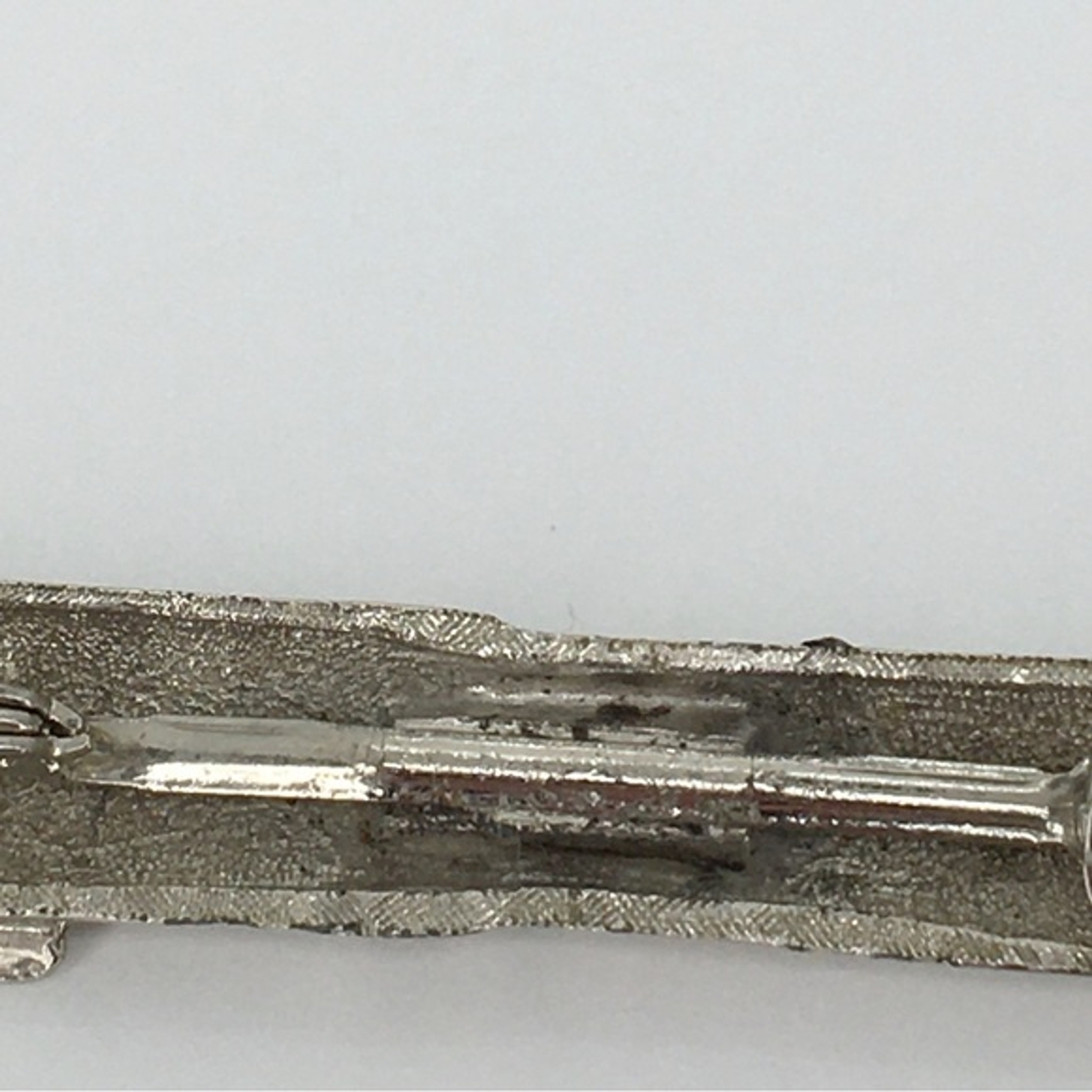 Vtg Large Sliver Tone Statement Fountain Writer Pen Brooch Pin Quirky 1980’s Art