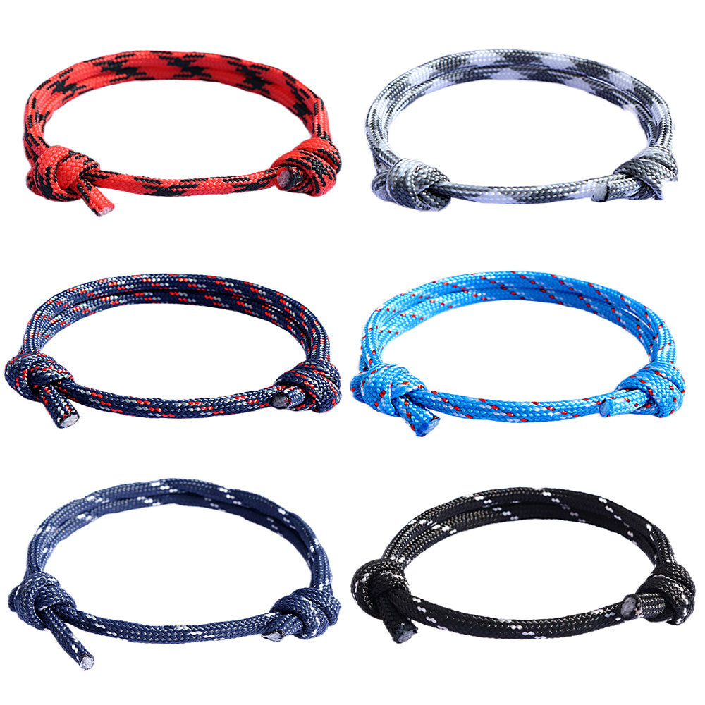 6/12 PCS Braided Nautical Bracelet Adjustable String for Men Women Universal