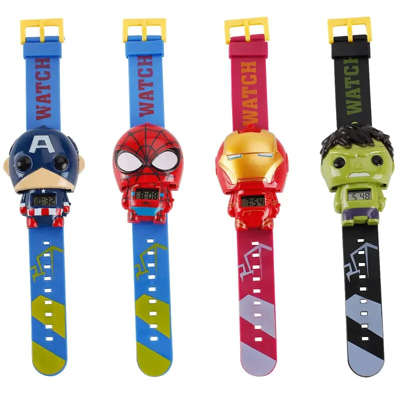 Superhero Comic Kids Digital Wrist Watch Boys Girls Toy Gift Cartoon Adjustable