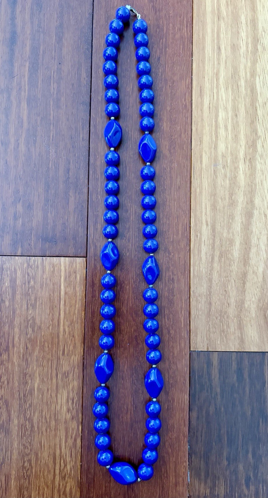 Vintage Retro Chunky Purple Bead Statement Necklace