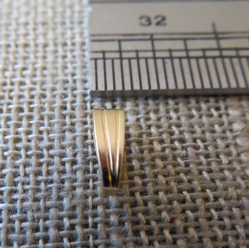 Medium 14k Solid Y. Gold Locket-Bail Clasp Bail Connector Snap-on Bail 7.7×2.5mm