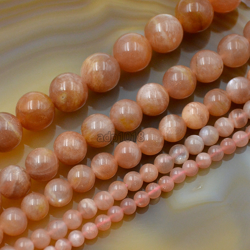 Natural SunStone Gemstone Round Loose Beads 15.5″ 4mm 6mm 8mm 10mm 12mm