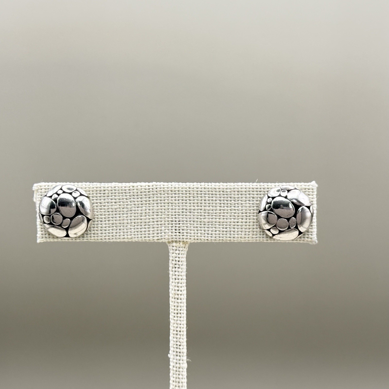 John Hardy Kali Sterling Silver 925 Domed Stud Earrings