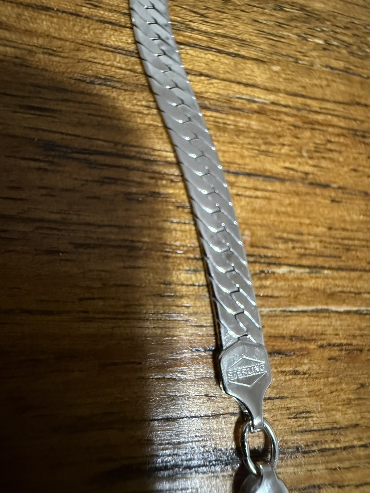 Sterling Silver 18 Inch Herringbone Italian Chain Necklace and 7 Inch Bracelet