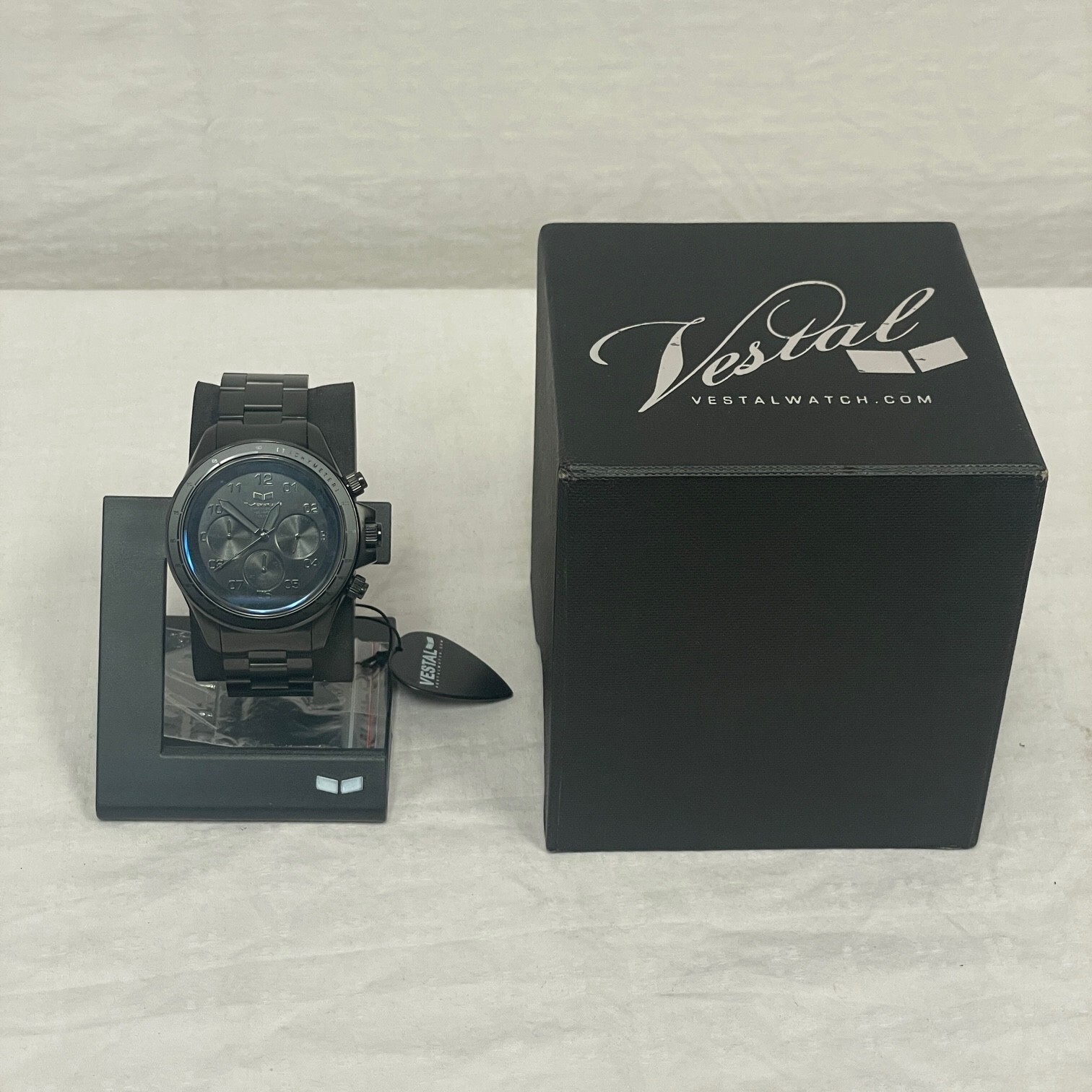 Vestal Adult Men’s ZR2 Chronograph Watch Brushed Black/Black ZR2007