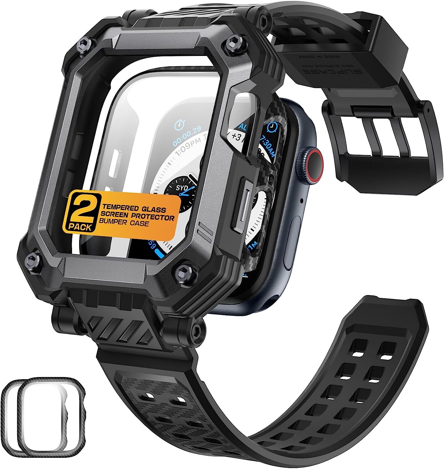 SUPCASE Screen Case Wristwatch Bands For Apple Watch 8/7/6/5/4/SE [45/44mm]