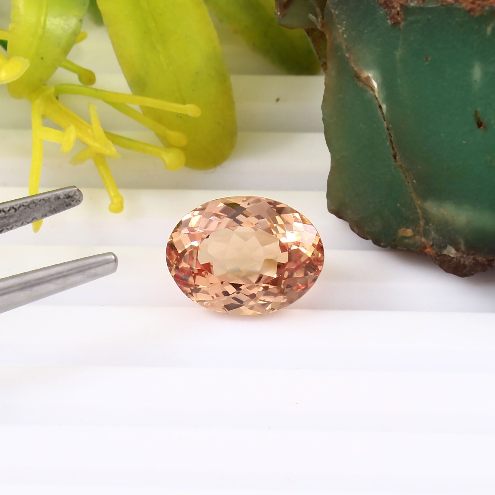 A Natural Flawless Ceylon Padparadscha Sapphire Oval Cut Loose Gemstone 12×10 MM