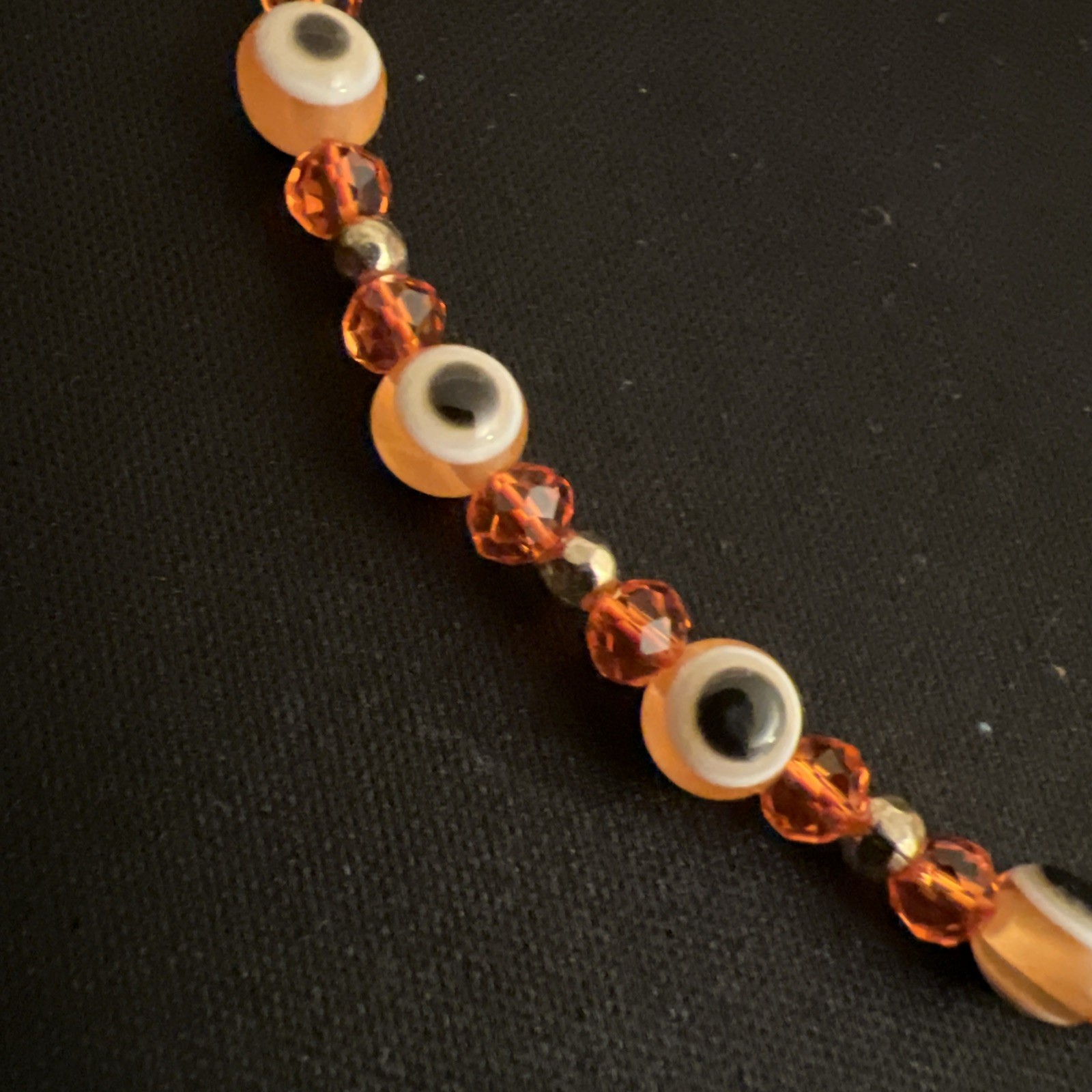 NEW Adjustable Orange evil eye bracelet Good Luck Protection