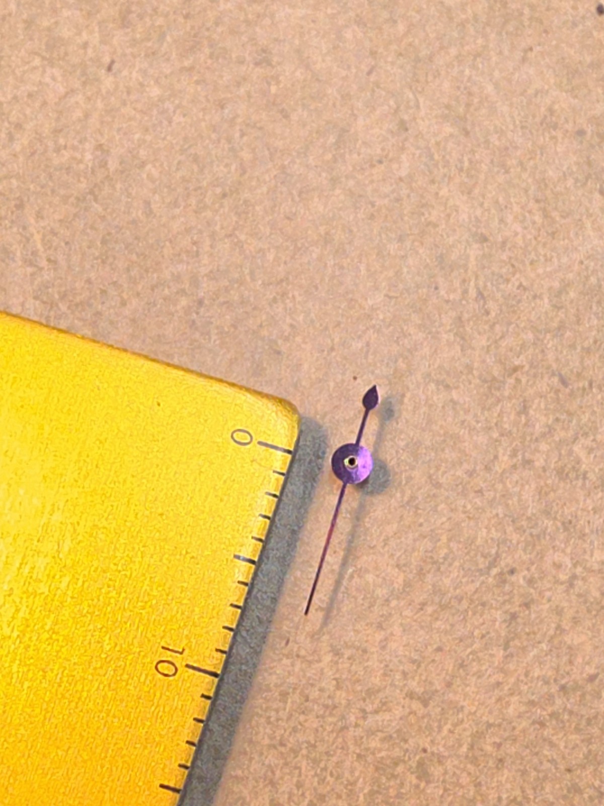 Vintage NOS American Pocket Watch Plum/Violet Teardrop End Small Second Hand
