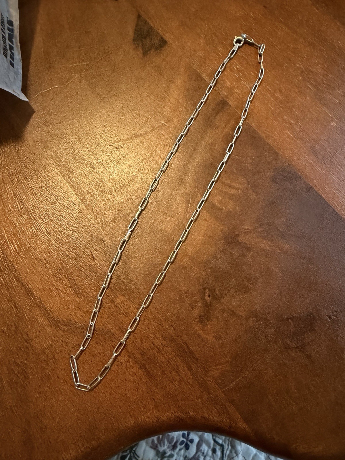 16 Inch 925 Sterling Silver Paper Clip Chain