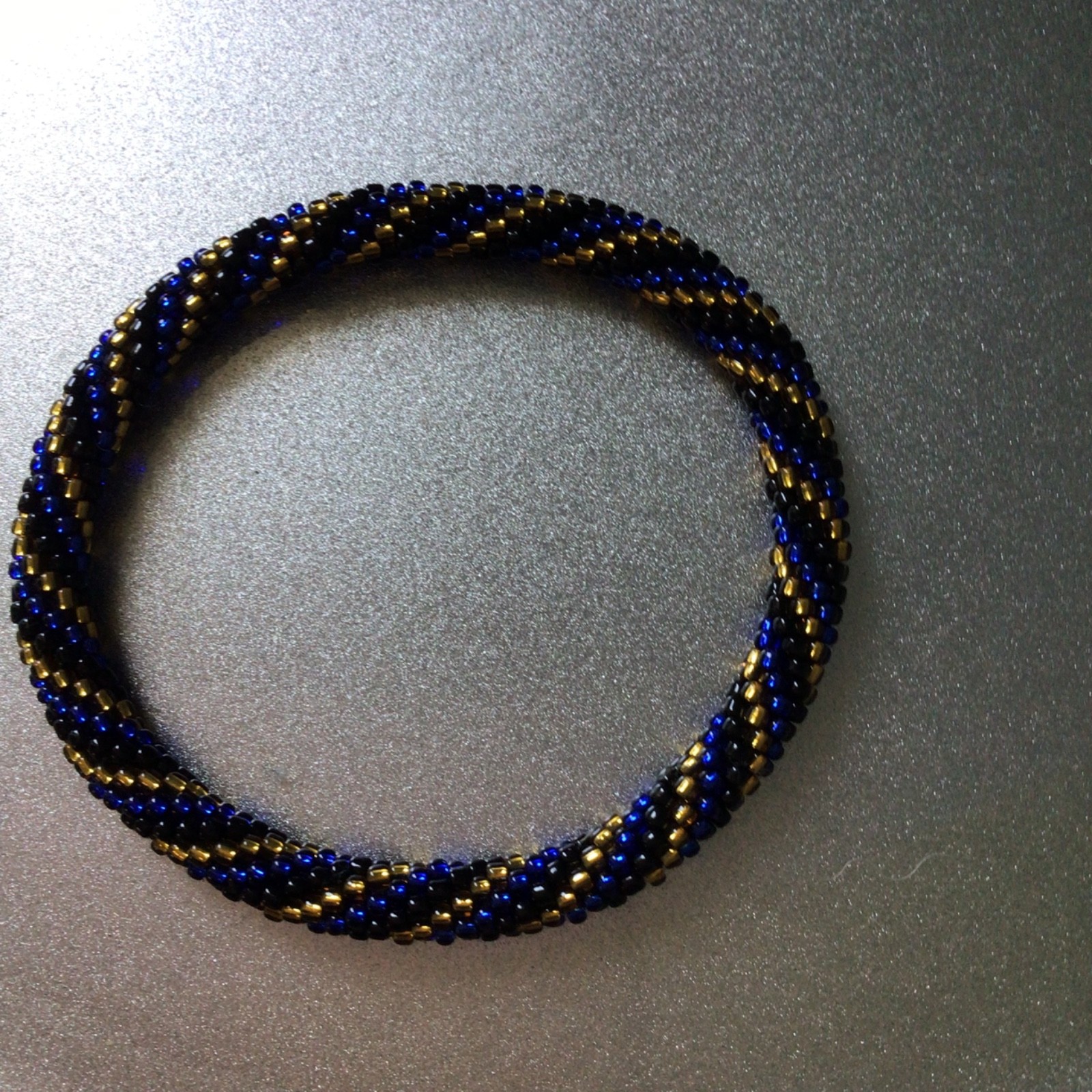 GLASS BEAD 8″ ROLL ON SASHKA BRACELETS, 3 PCS