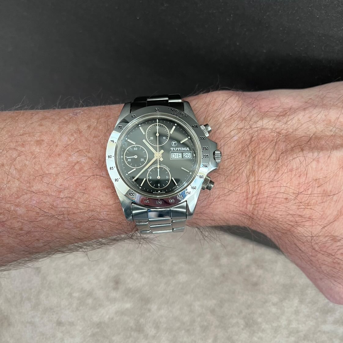 Tutima 793 Black Chrono 40mm “Daytona” *MAKE AN OFFER* *NO TARIFF FOR US BUYER*