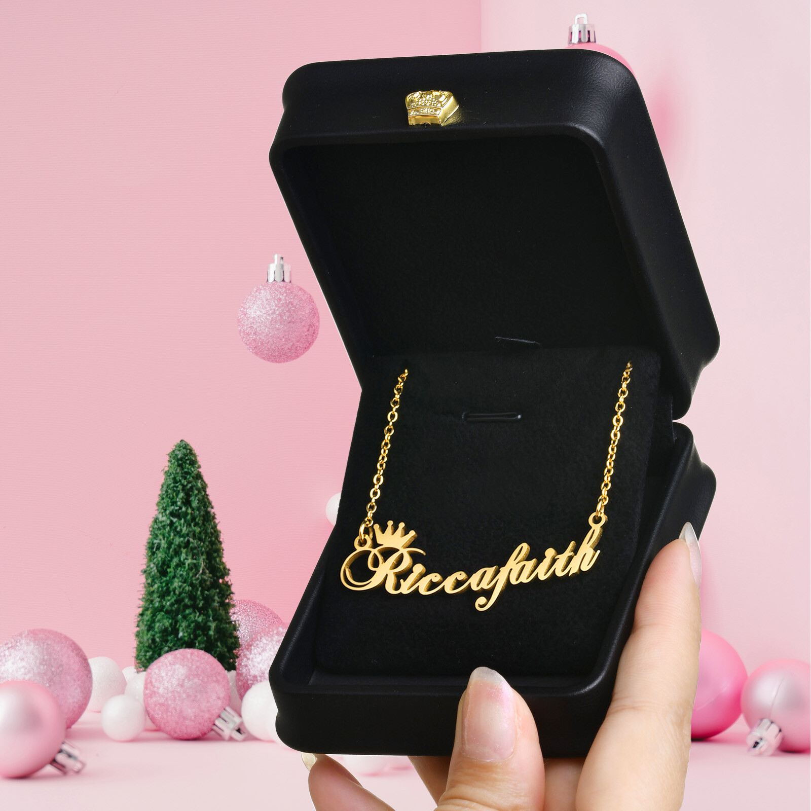 Personalized Name Custom Letter Gold Women Necklace Stainless Steel Pendant Gift