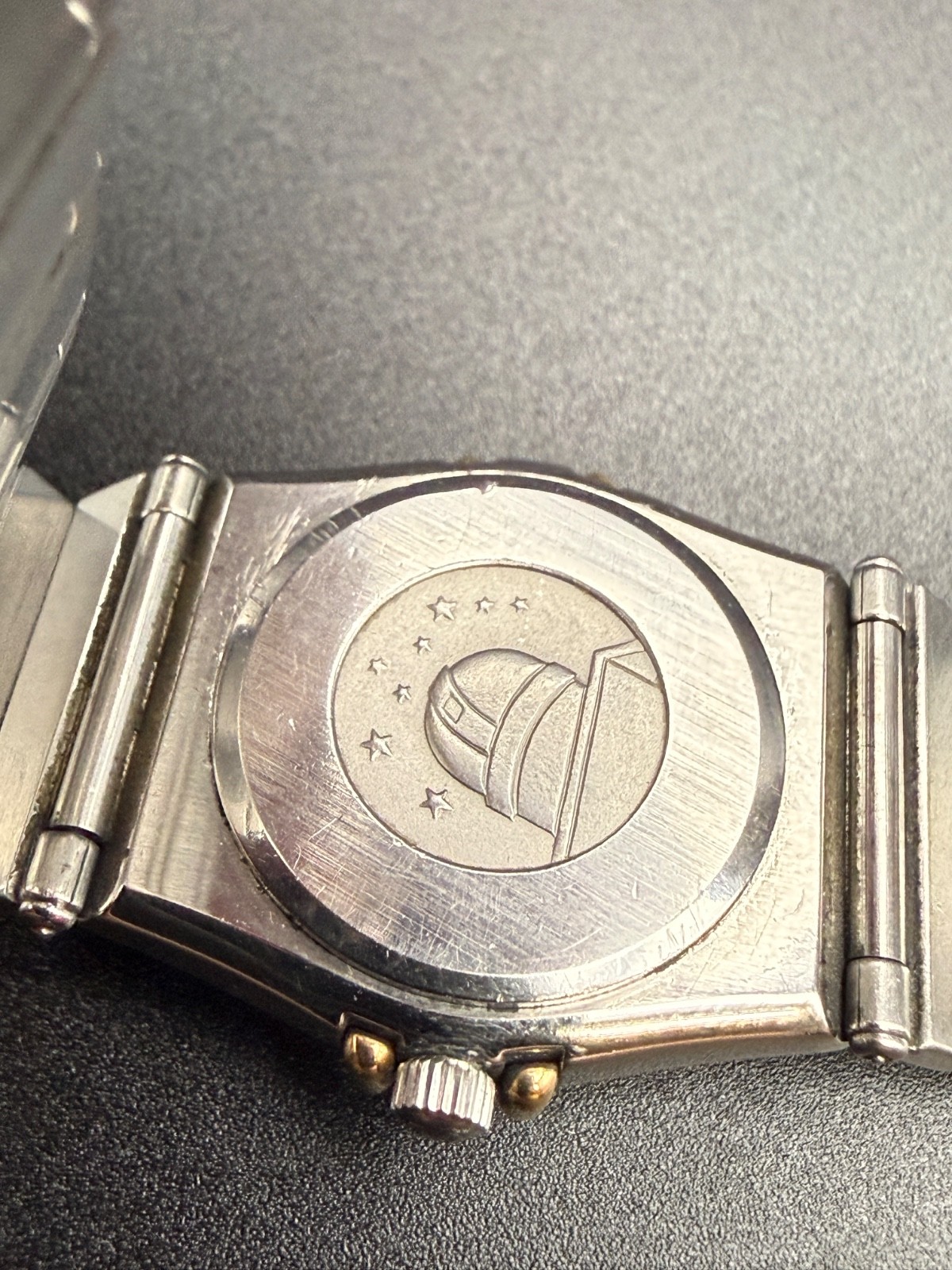Omega Constellation Two-Tone Quartz Watch Swiss Made 5.5″ Bracelet Vintage