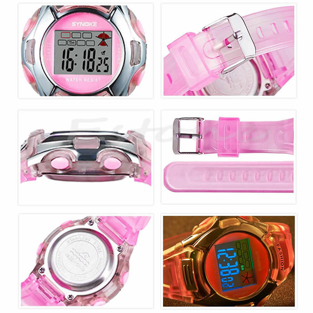 Kids Digital Electronic Watch Waterproof Children Boys Girls Sports LED Watches