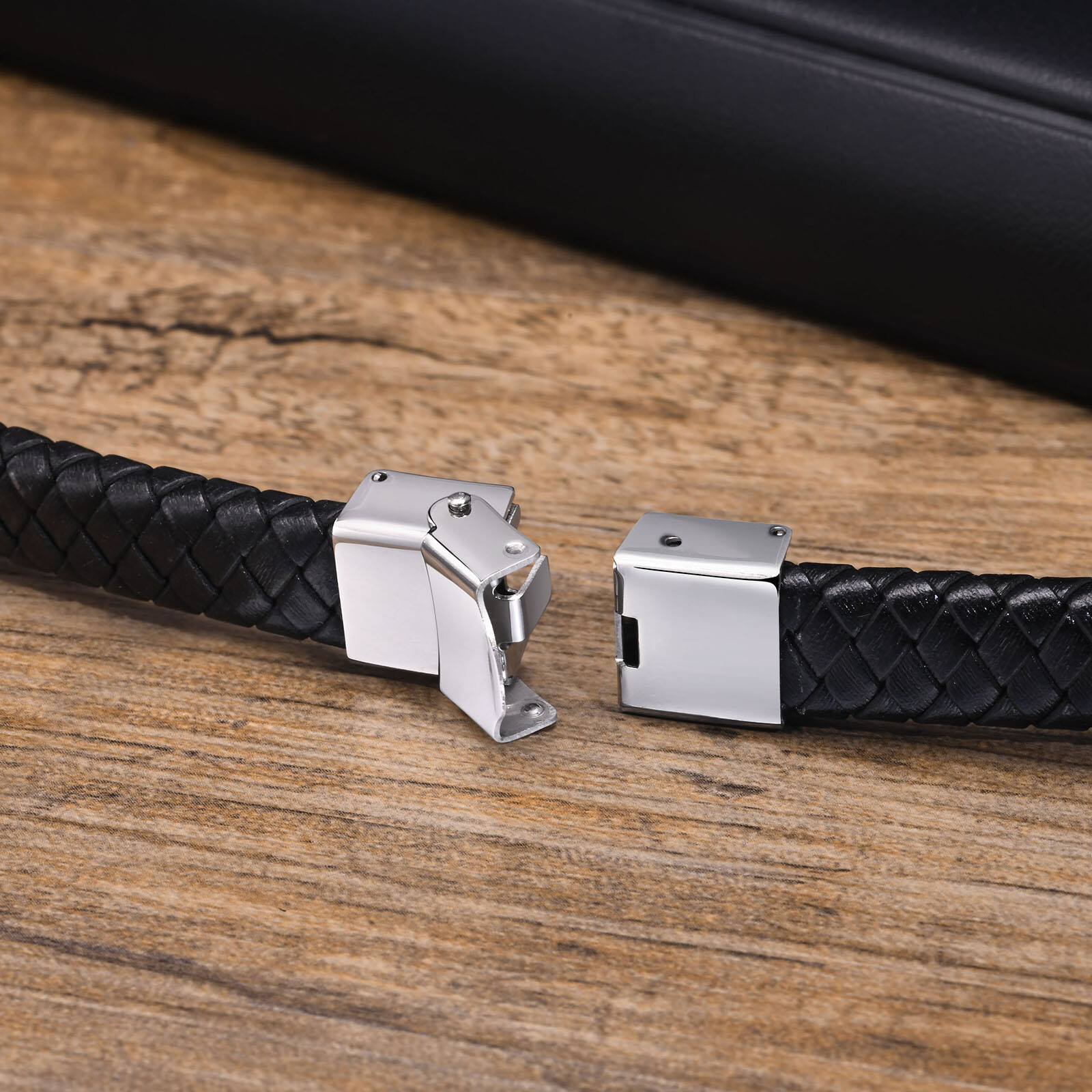 Personalised Men Leather Bracelet Custom Beads Family Name Christmas Gift Dad