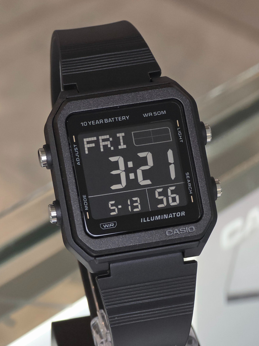 Casio W-221H-1BVDF Black Digital Watch World Time 50M 10-Year Battery