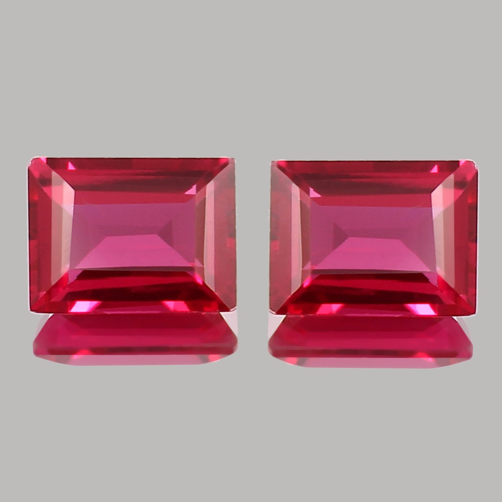 16×14 MM – Fine Quality Mozambique Ruby Loose Baguette Gemstone Cut Matched Pair