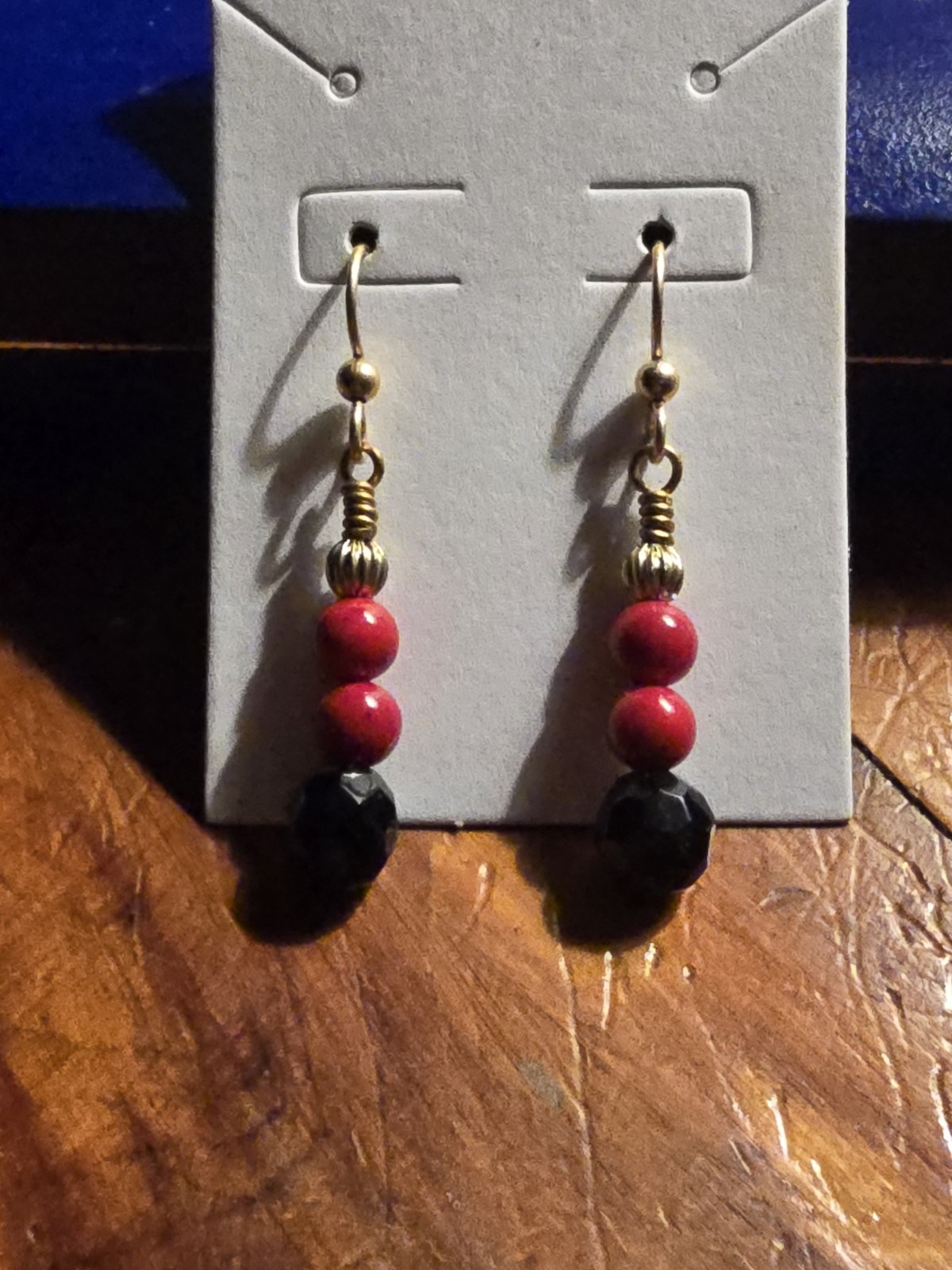 Mixed Lot Dangle/Drop Hook Earrings, Beaded Wood & Metal, Multicolor Cross