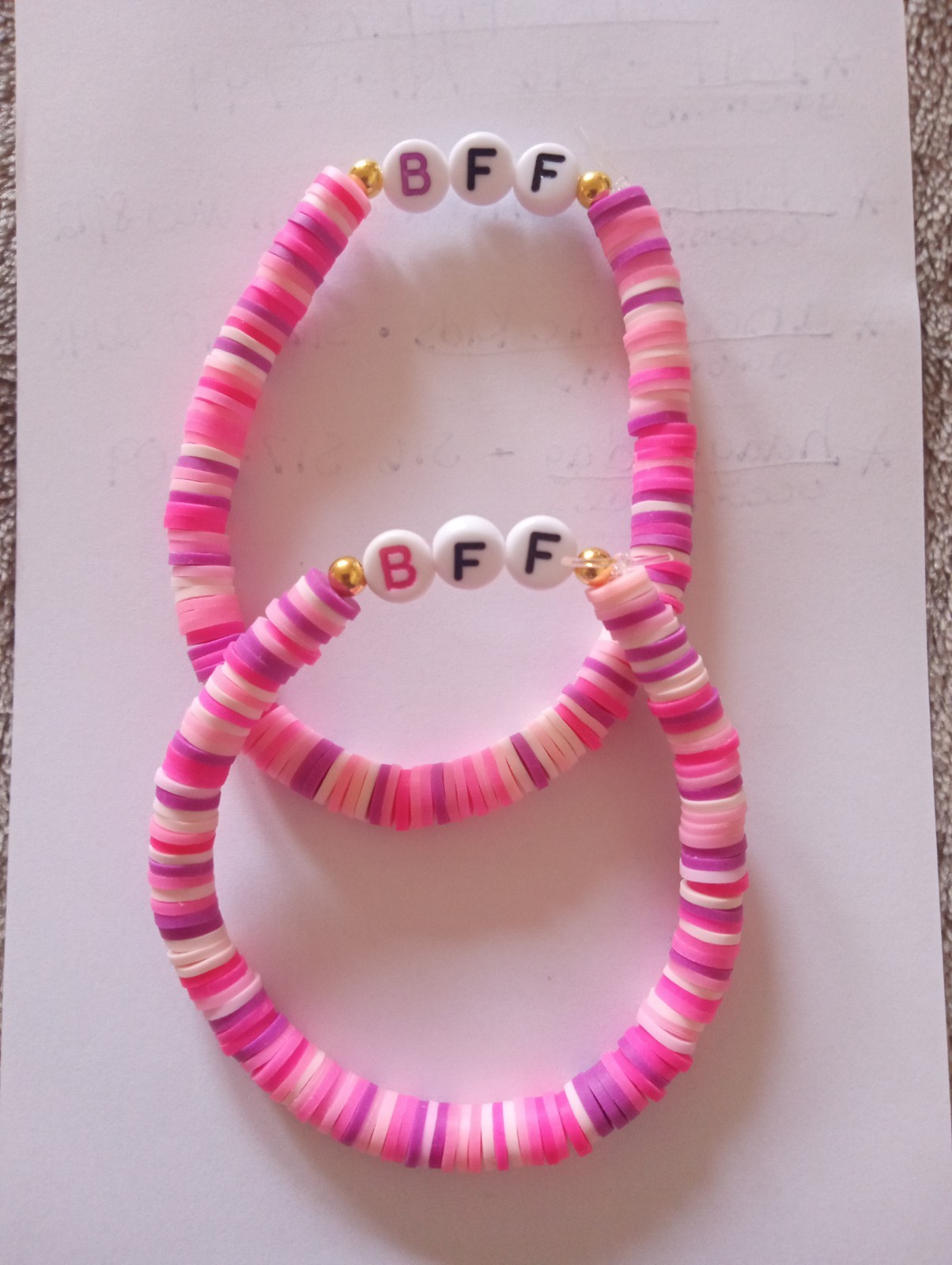 Clay Bead Bracelet Bff 2 For $9