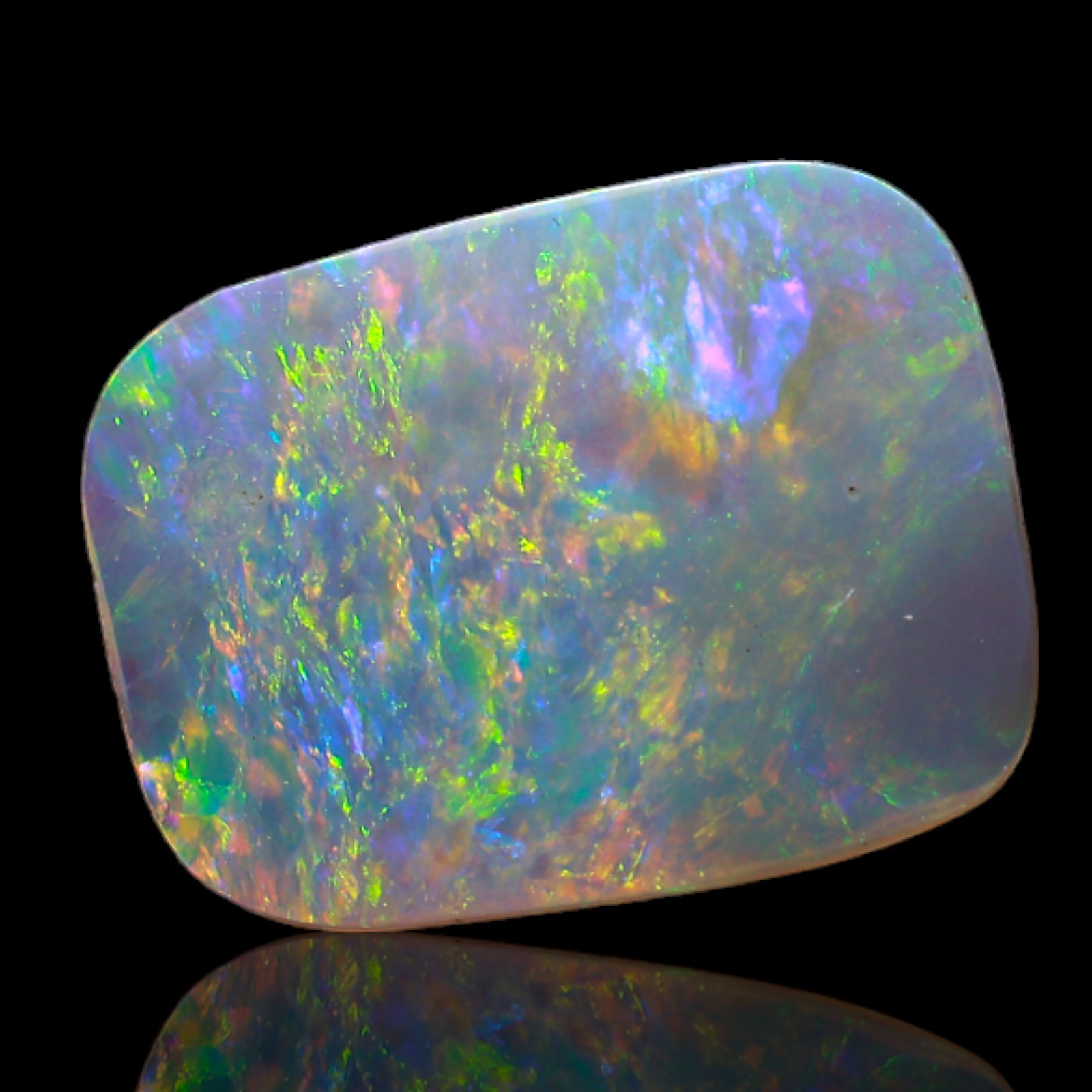 1.35 Cts Natural Australian Fire Opal Meditation Cabochon Gemstone 12x9x1 mm