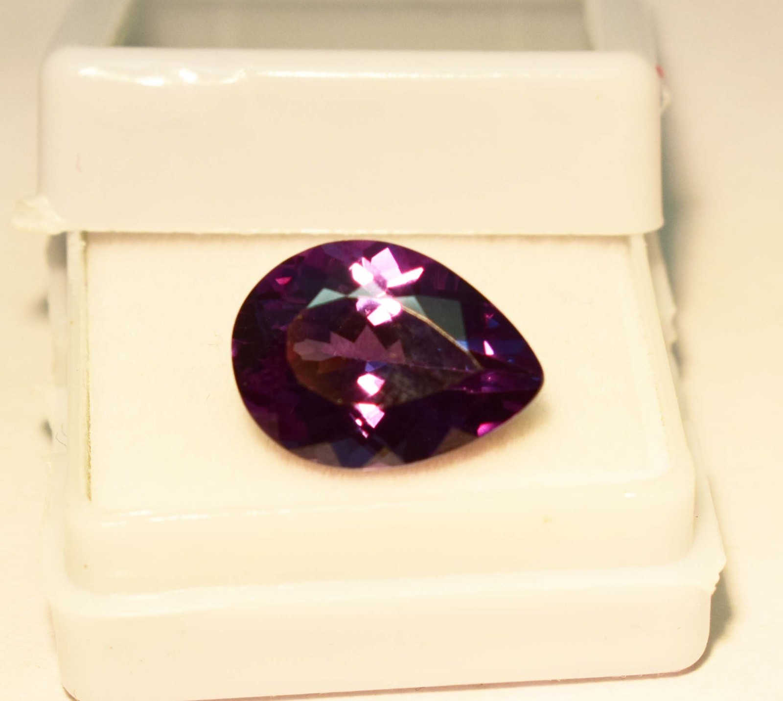 10Ct Natural Alexandrite gemstone Pear cut Color Changing Alexandrite