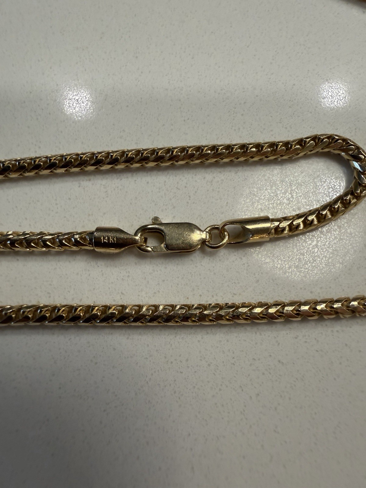 14K Solid Yellow Gold Diamond-Cut Franco Chain – 2.5mm – 20” – 18.8g
