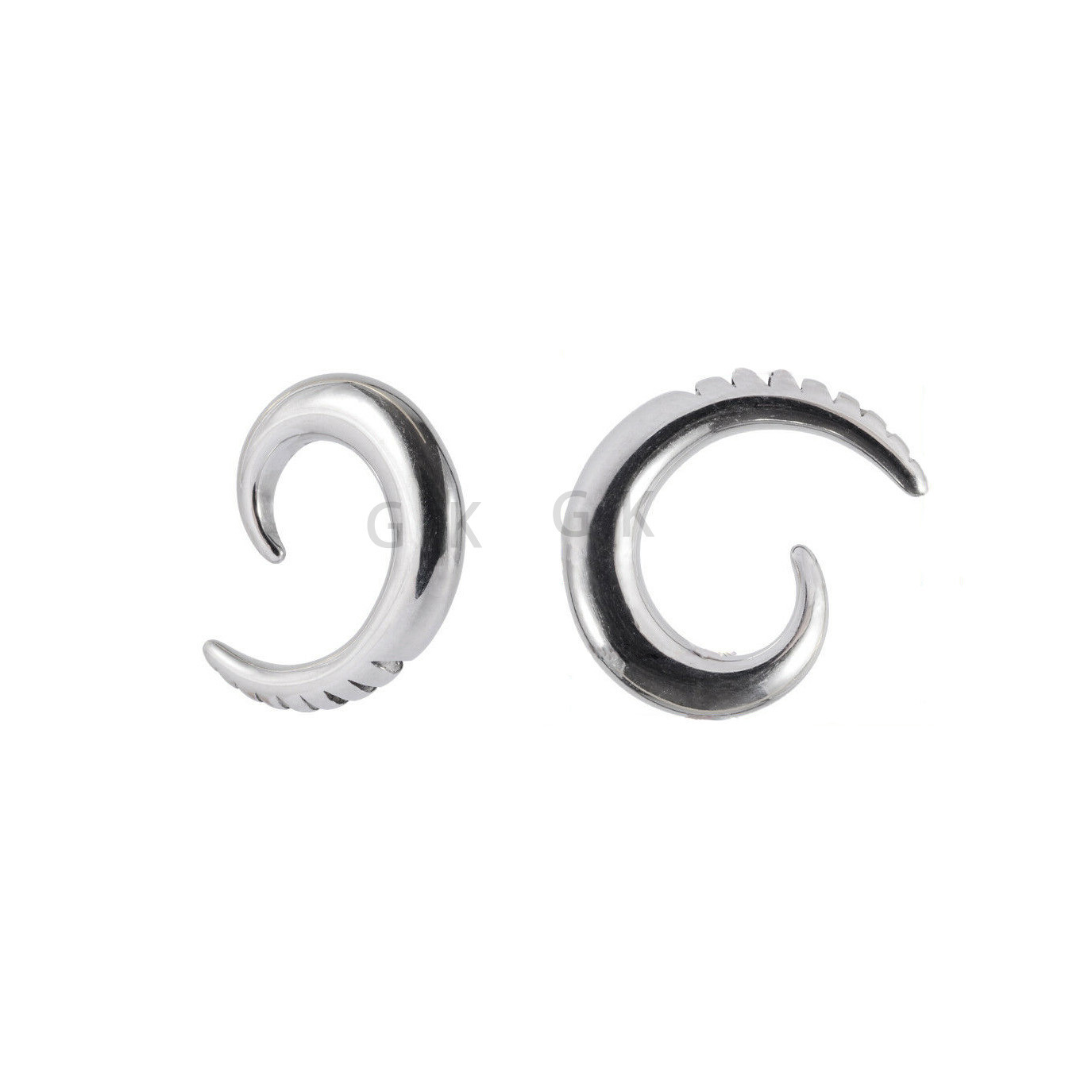 2Pcs Stainless Steel Long Tail Earring Ear Gauges Plugs Expander Earlets 2G 6mm