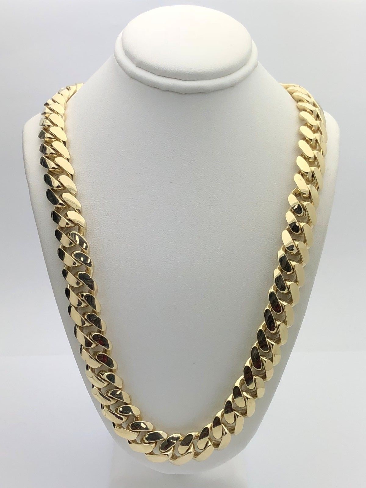 10k Yellow Gold Solid Heavy Miami Cuban Link Chain Necklace 24″ 7mm 229.9gram