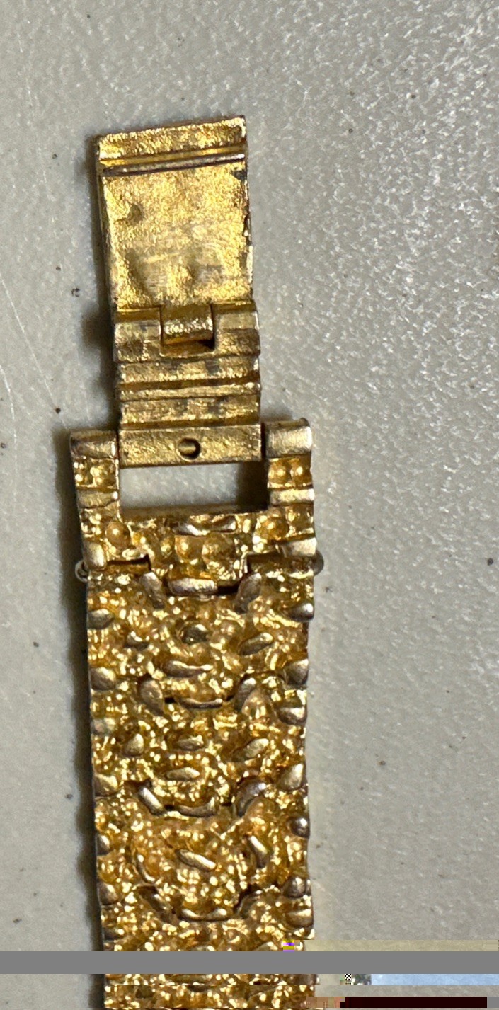 1990s GRUEN PRECISION Gold Diamond Nugget Unisex Vintage Watch