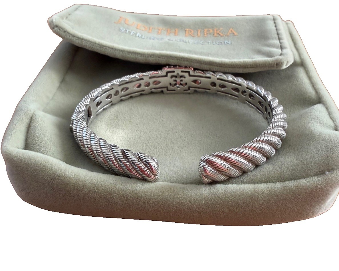 Judith Ripken Cuff And Hoop Earrings Sterling